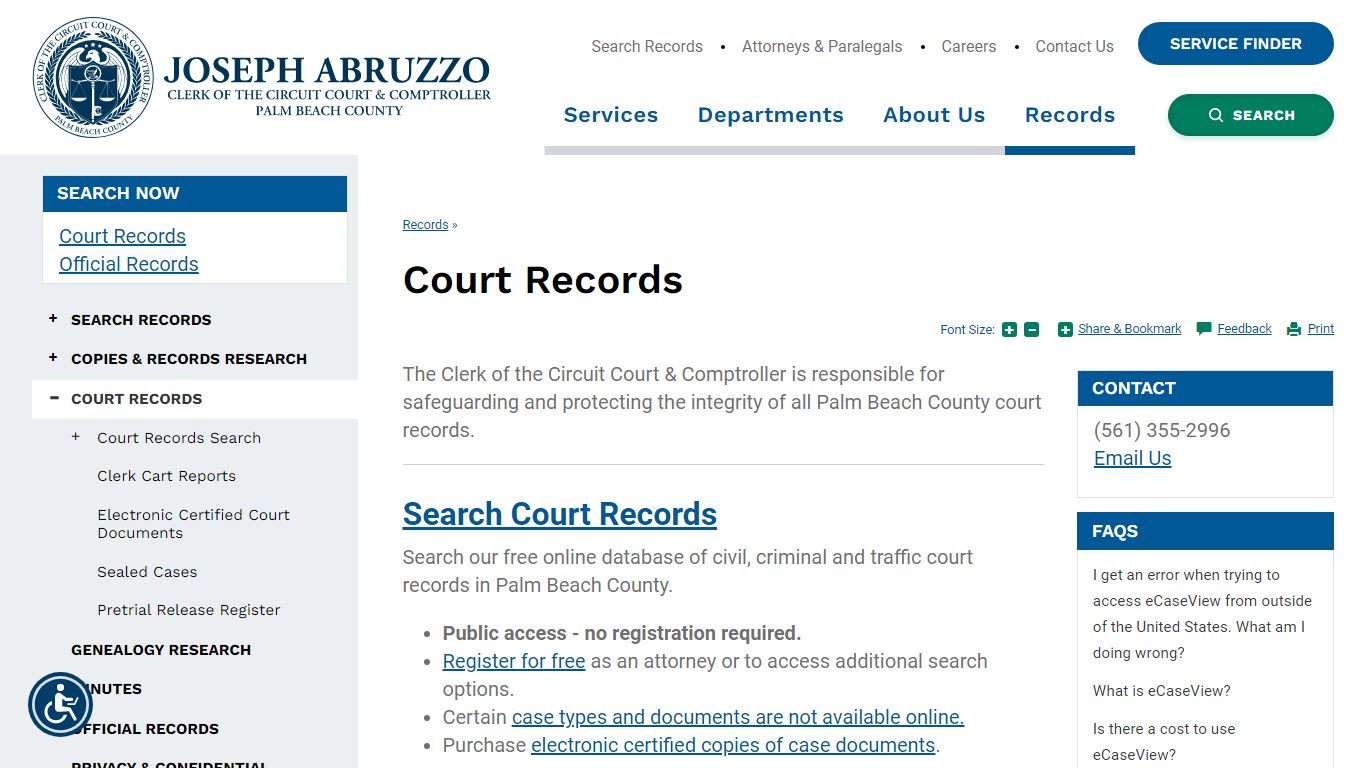 Court Records | Clerk of the Circuit Court & Comptroller, Palm Beach County